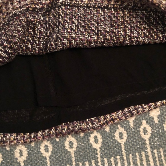 Tweed plum/tan mini skirt - Picture 3 of 5